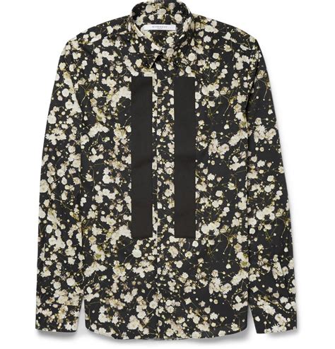 givenchy button down with wine inspired theme on it|Givenchy Short Sleeve Cotton Button.